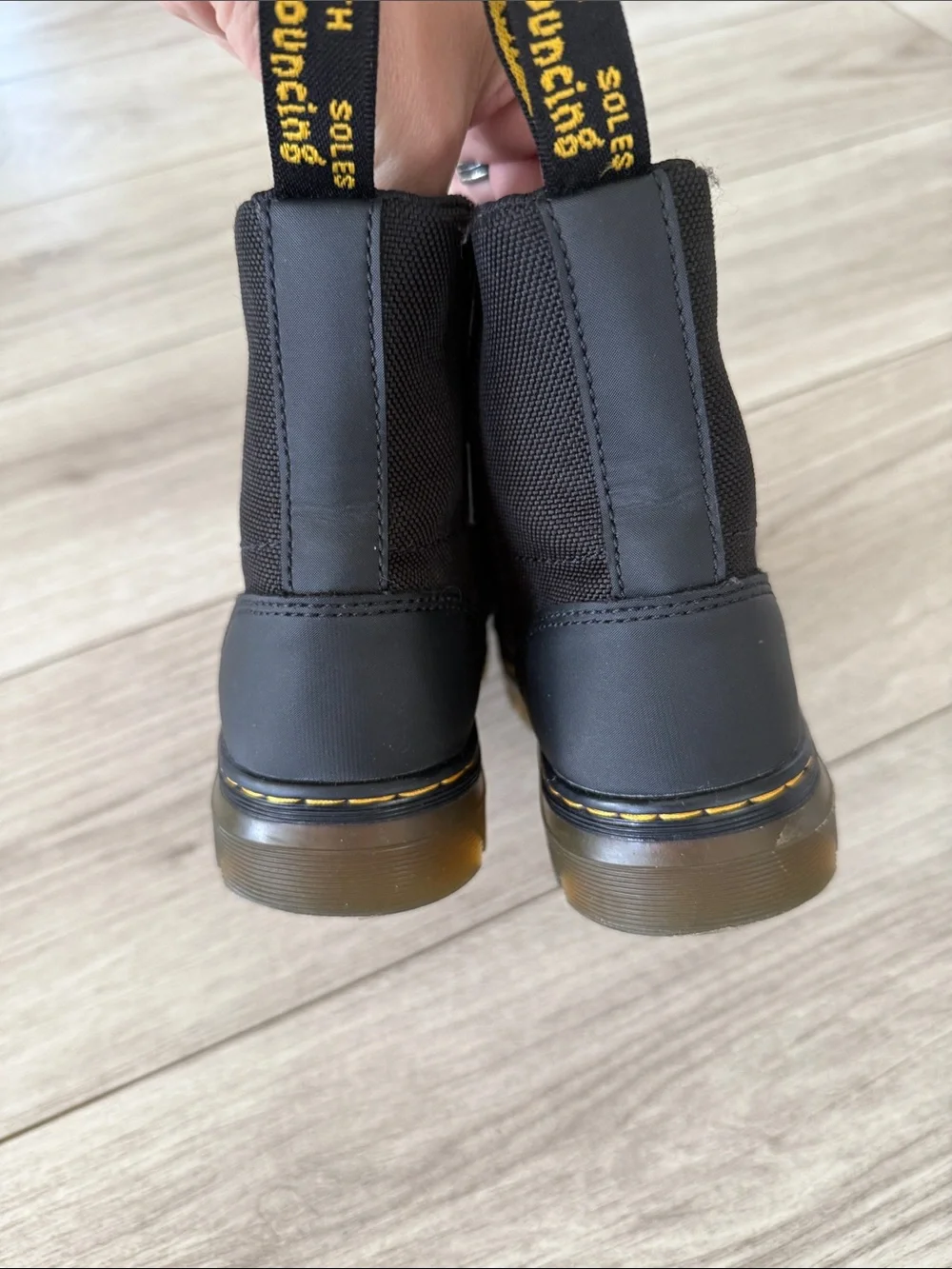 Dr. Martens Youth Combs Extra Tough Poly Casual Boots Black size 3